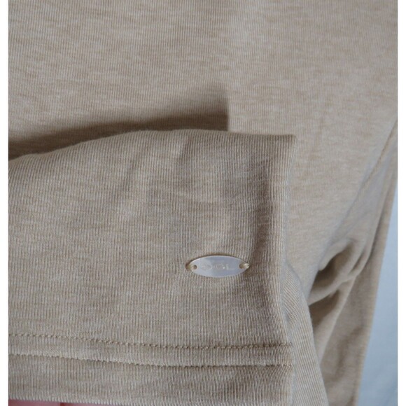 OGL EcoMousse ProWarm Mock Neck Long Sleeve Brami Top Biege Size Medium - Picture 2 of 11